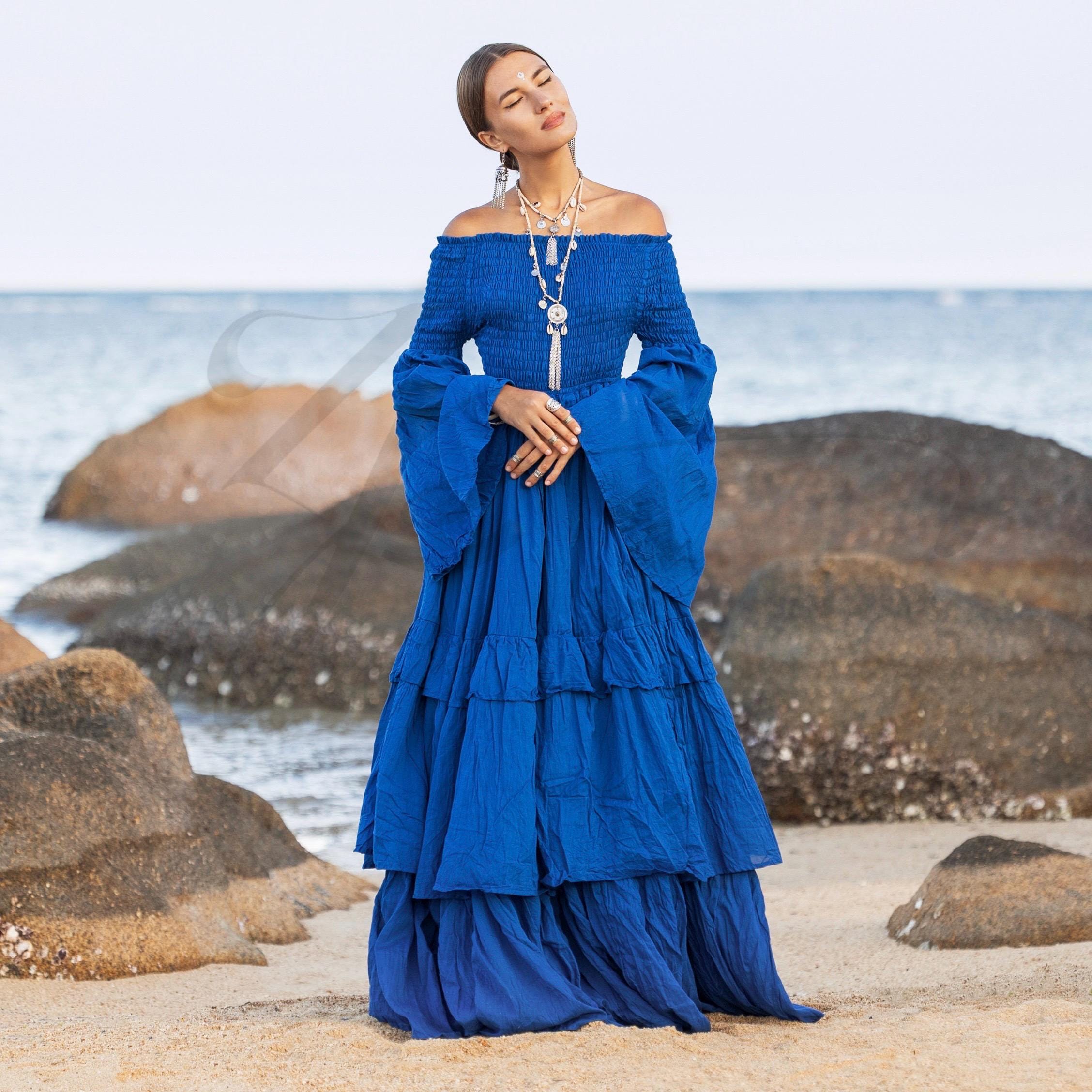 Royal Blue Long Sleeve Maternity Dress - Etsy