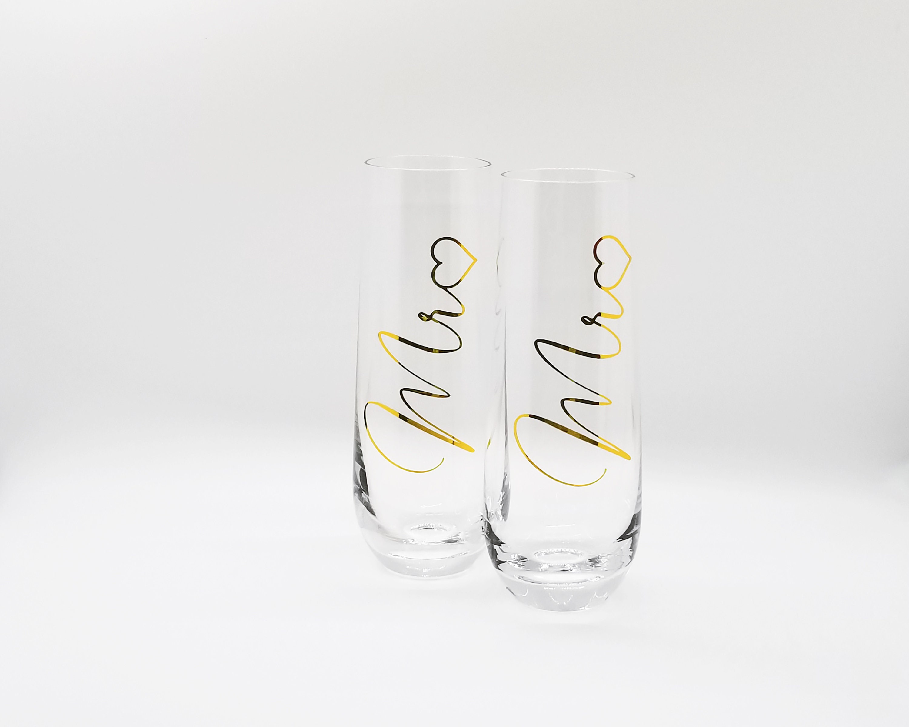 Mr and Mr Champagne Flutes, Same Sex Wedding Decorations (Set of 2) –  Sparkle and Bash