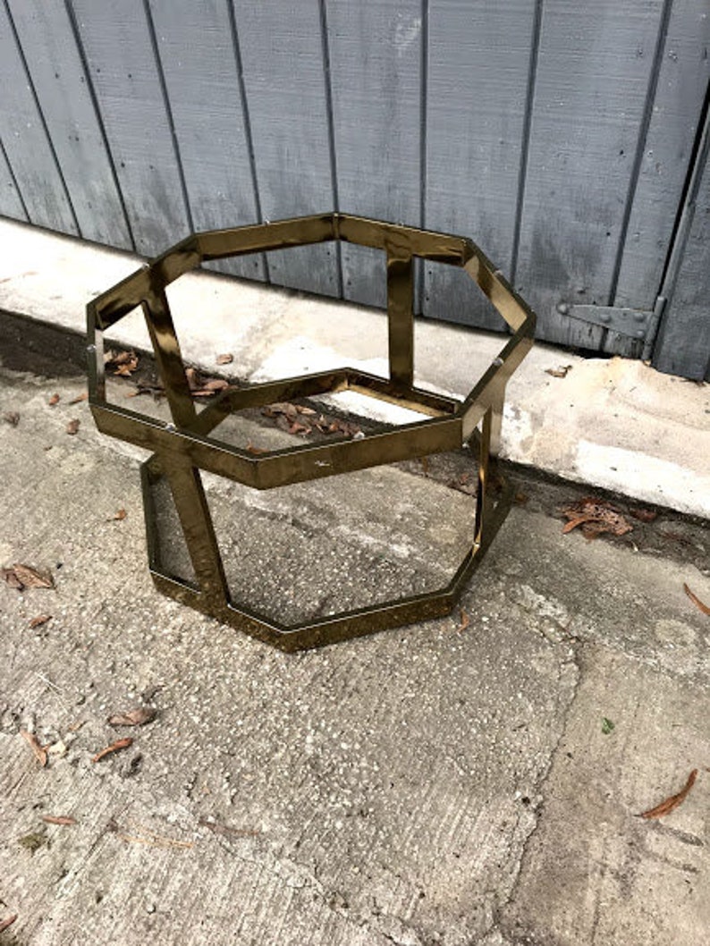 Vintage Octagonal Brass Coffee Table