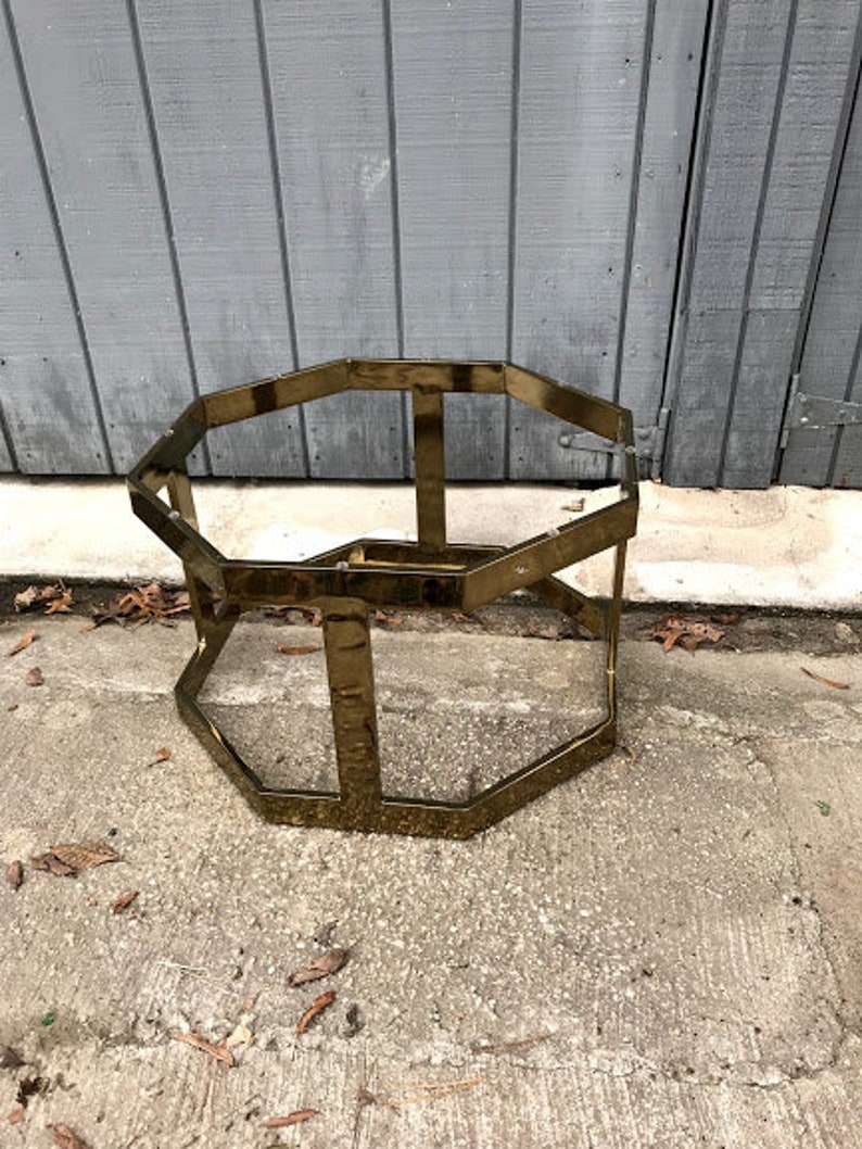 Vintage Octagonal Brass Coffee Table