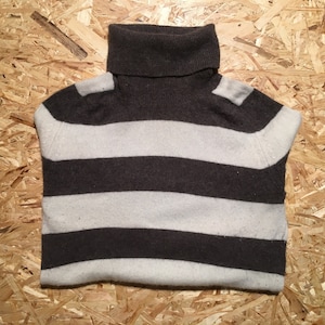 Womens Vintage Tommy Hilfiger Striped Polo Neck Knitted Top