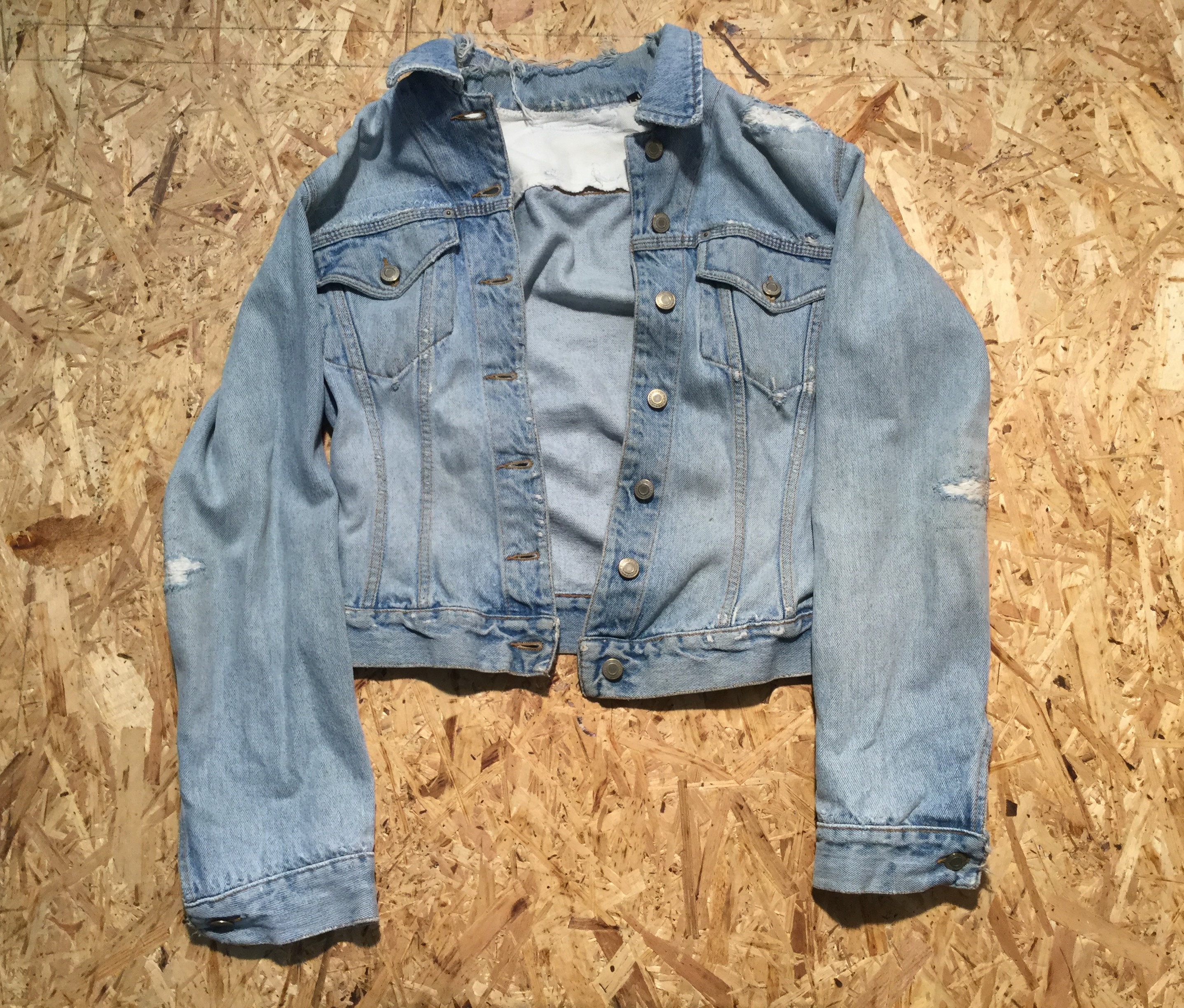 Ripped Denim Jacket - Etsy