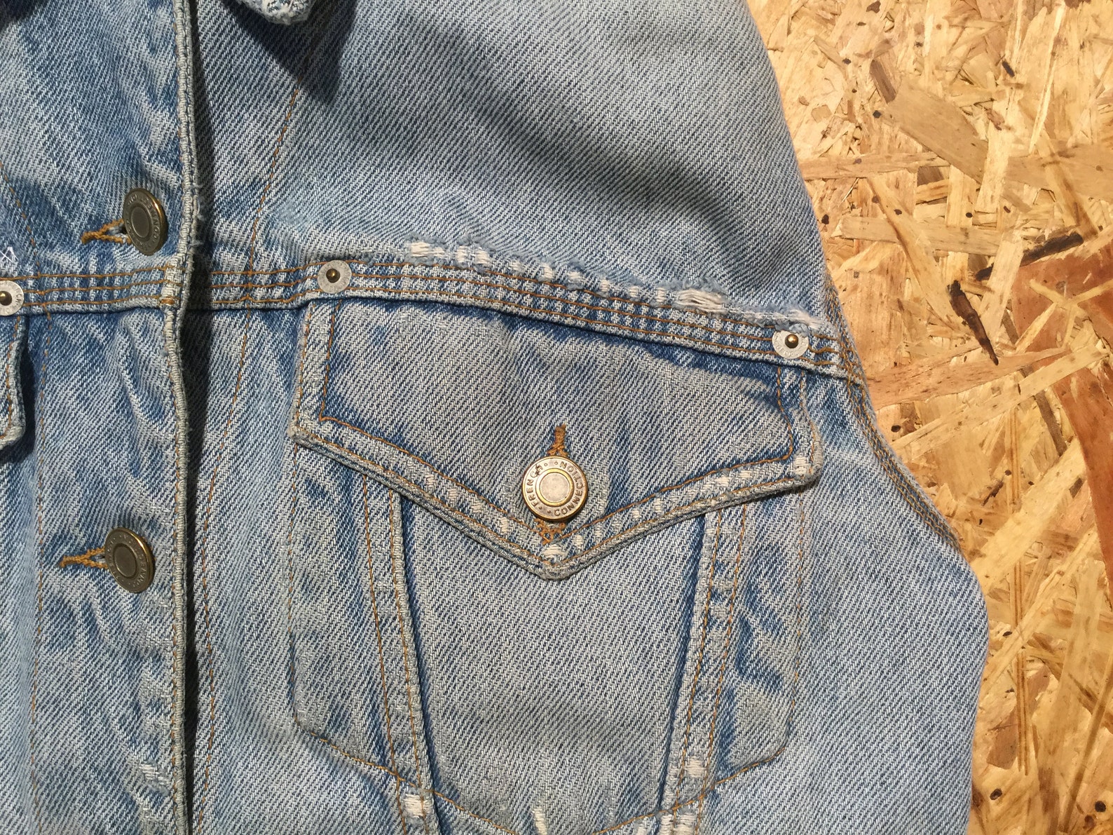 Ripped Denim Jacket - Etsy