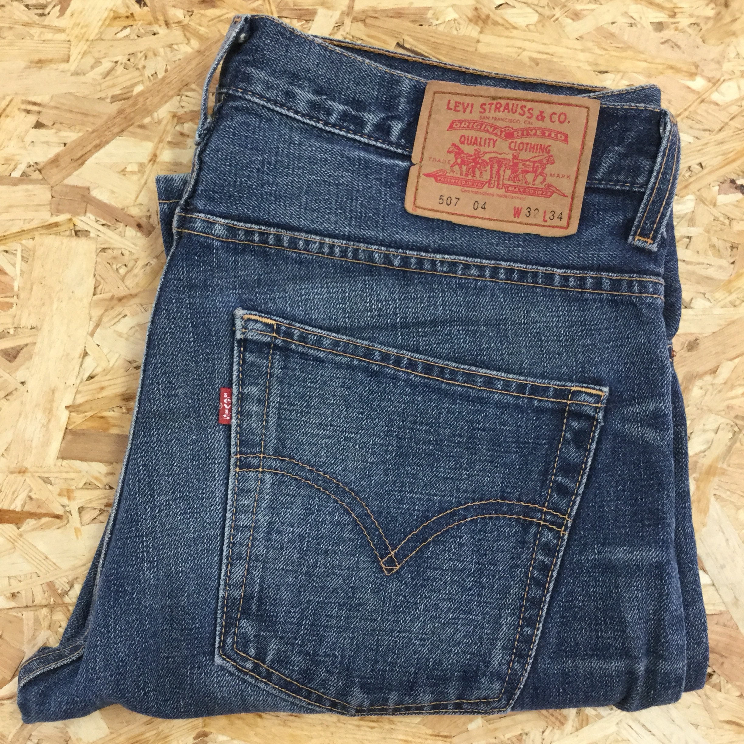 Pre-worn Original Riveted Levi's 507 Boot Cut Jeans - Etsy Hong Kong