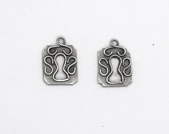 Small cute silver studs, twisted everyday jewelry, fantasy small earrings, common jewelry, XS doodle silver studs,