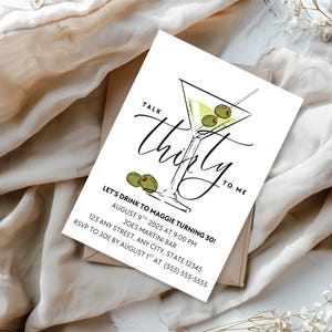 Talk Thirty To Me Invitation: 30th Birthday Template (Digital Download