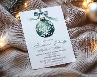 Ornament Christmas Party Invitation (Digital Invite)