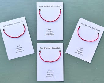 GOLD BEAD Red String Bracelet