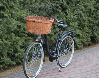 wicker basket bicycle LARGE cat dog transporter handmade carrier basket pet transporter LARGE