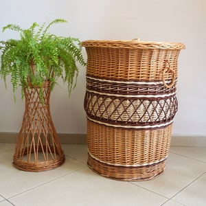 Laundry Basket – Handmade Rattan Hamper – Large Wicker Storage Bin