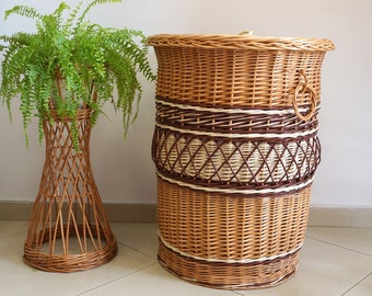 Laundry Basket – Handmade Rattan Hamper – Large Wicker Storage Bin