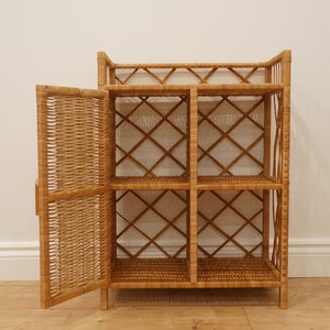 Handmade Wicker Storage Cabinet – Rustic Boho Natural Ecological Shelf – Sustainable Polish Woven Furniture