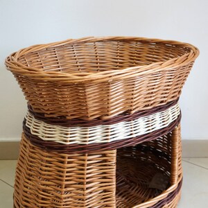 wicker cat house pet, ecological house cat oval basket pet basket wicker cat bed dog bed image 5