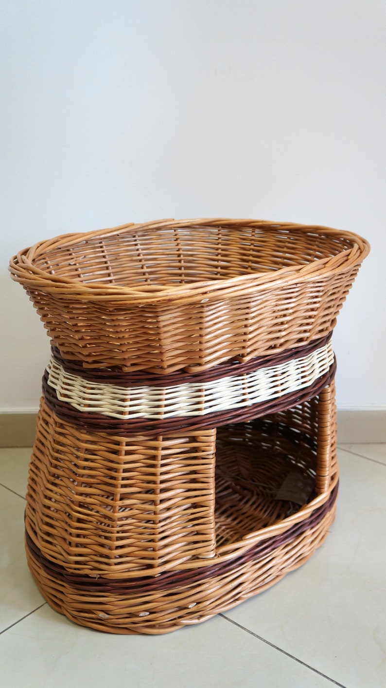 wicker cat house pet, ecological house cat oval basket pet basket wicker cat bed dog bed image 5