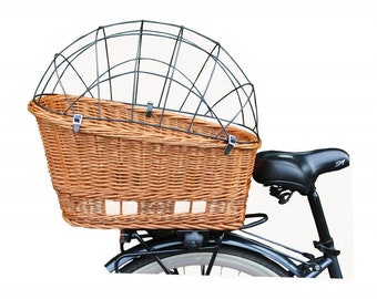 Wicker Pet Carrier Bike Basket – Handmade Dog Cat Transporter – Gift for Her or Him – Ready to Use – Natural Polish Wicker