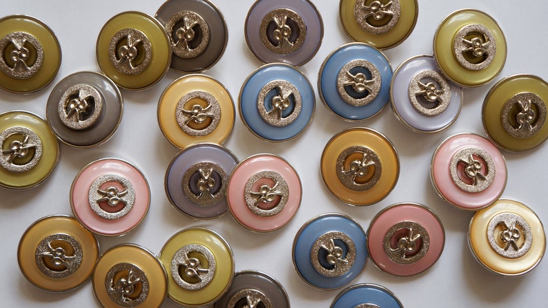 shank buttons mix creative elegant multicolor MEDIUM pastels 50 pieces buttons for decoration to sew sweet cute buttons mix