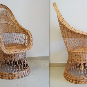 wicker chair, armchair comfortable chair natural, ecological armchair, patio chair, eco amchair