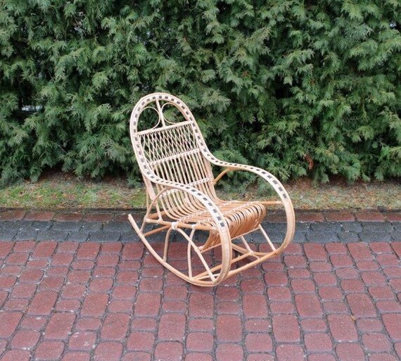 Wicker Rocking Chair Rocking Chair Baby Small Chair Wicker For Etsy