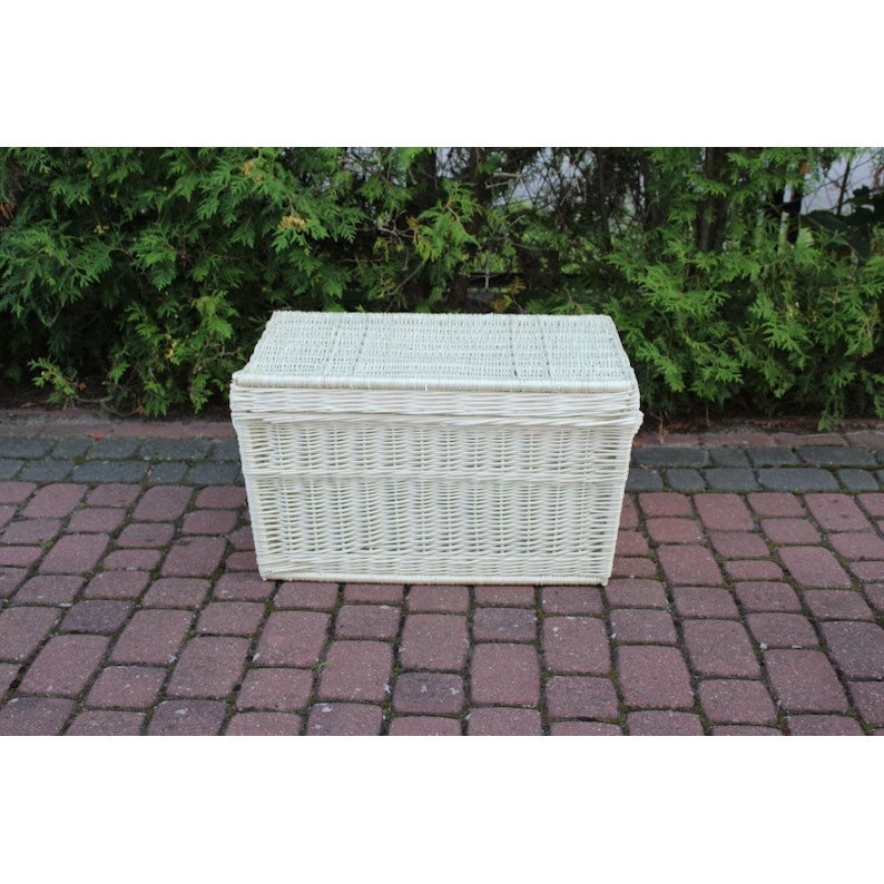 white trunk wicker 70cm bench wicker sofa storage trunk closet cubby basket family home basket container rattan vicker
