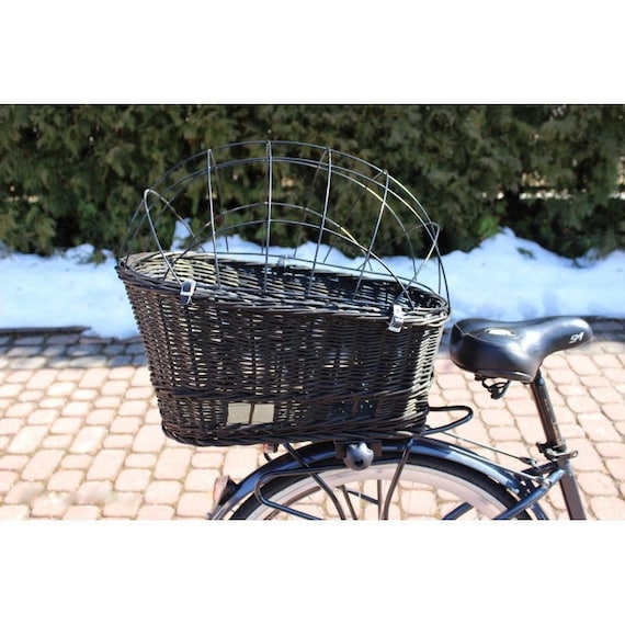 Wicker Basket Bicycle Carrier Cat Dog Transporter Handmade Carrier Basket Pet Transporter Brown Wenge Etsy