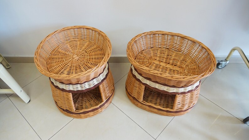 wicker cat house pet, ecological house cat oval basket pet basket wicker cat bed dog bed image 2