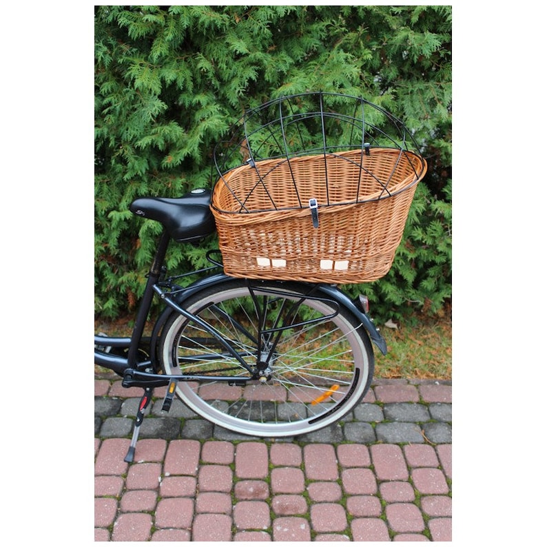 Wicker Basket Bicycle Carrier Cat Dog Transporter Handmade Etsy