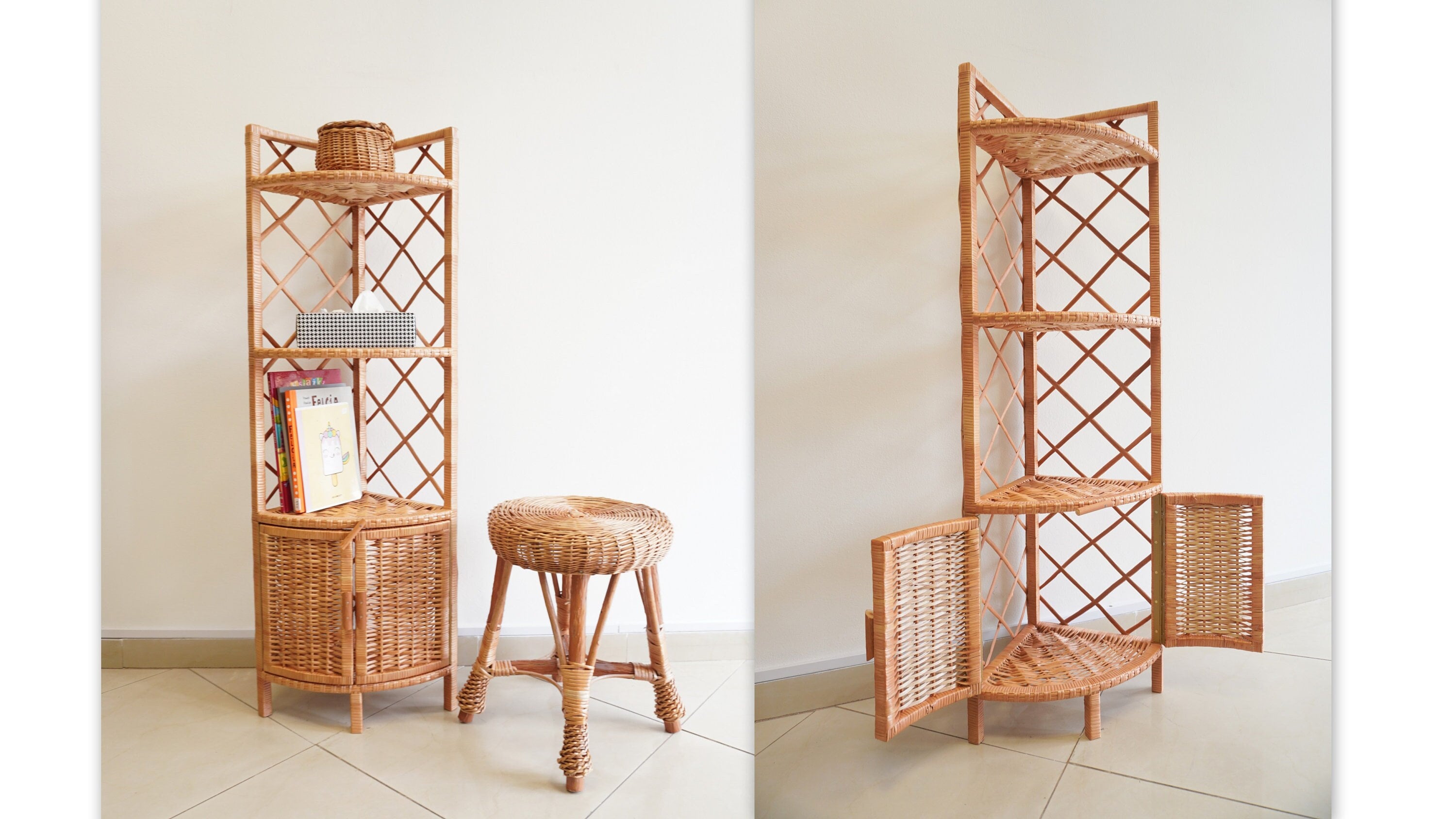 Holz Rattan Kleiderbügel Kinder Bekleidung Organizer Rack Hut Hängen Haken  Wand Haken Kinderzimmer Decor Aufhänger Rattan