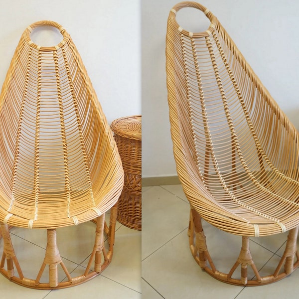 fauteuil en osier chaise confortable fauteuil naturel et écologique