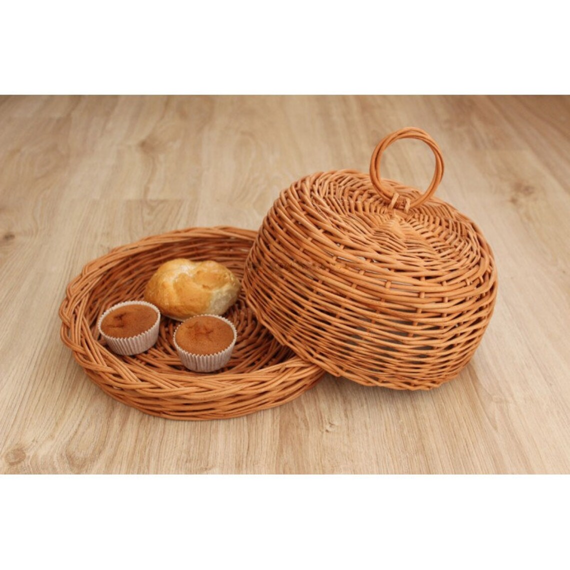 Bread Box Wicker Basket Ecological Wicker Bread Basket Etsy