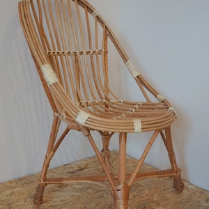 chaise en osier, fauteuil chaise en osier confortable, cadeau chaise écologique, fauteuil roulant naturel respectueux de l'environnement image 9