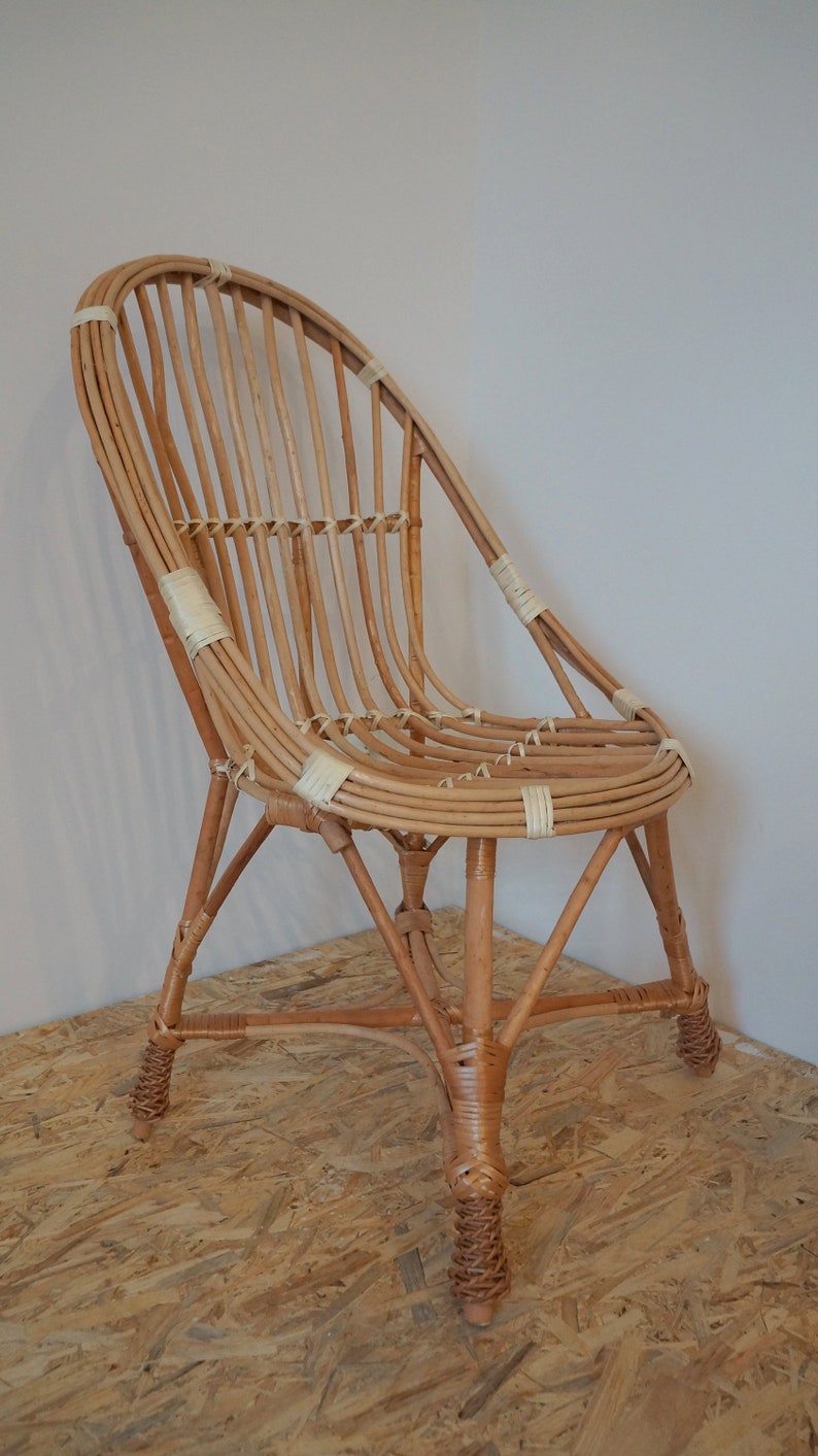 chaise en osier, fauteuil chaise en osier confortable, cadeau chaise écologique, fauteuil roulant naturel respectueux de l'environnement image 9