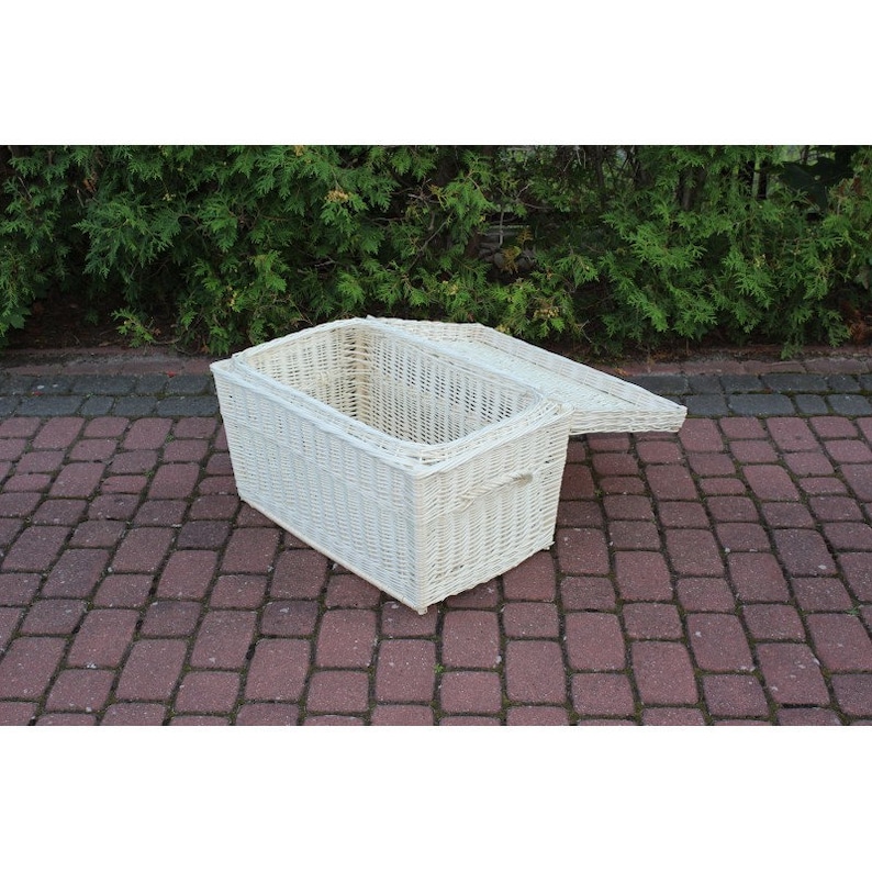 white trunk wicker 70cm bench wicker sofa storage trunk closet cubby basket family home basket container rattan vicker