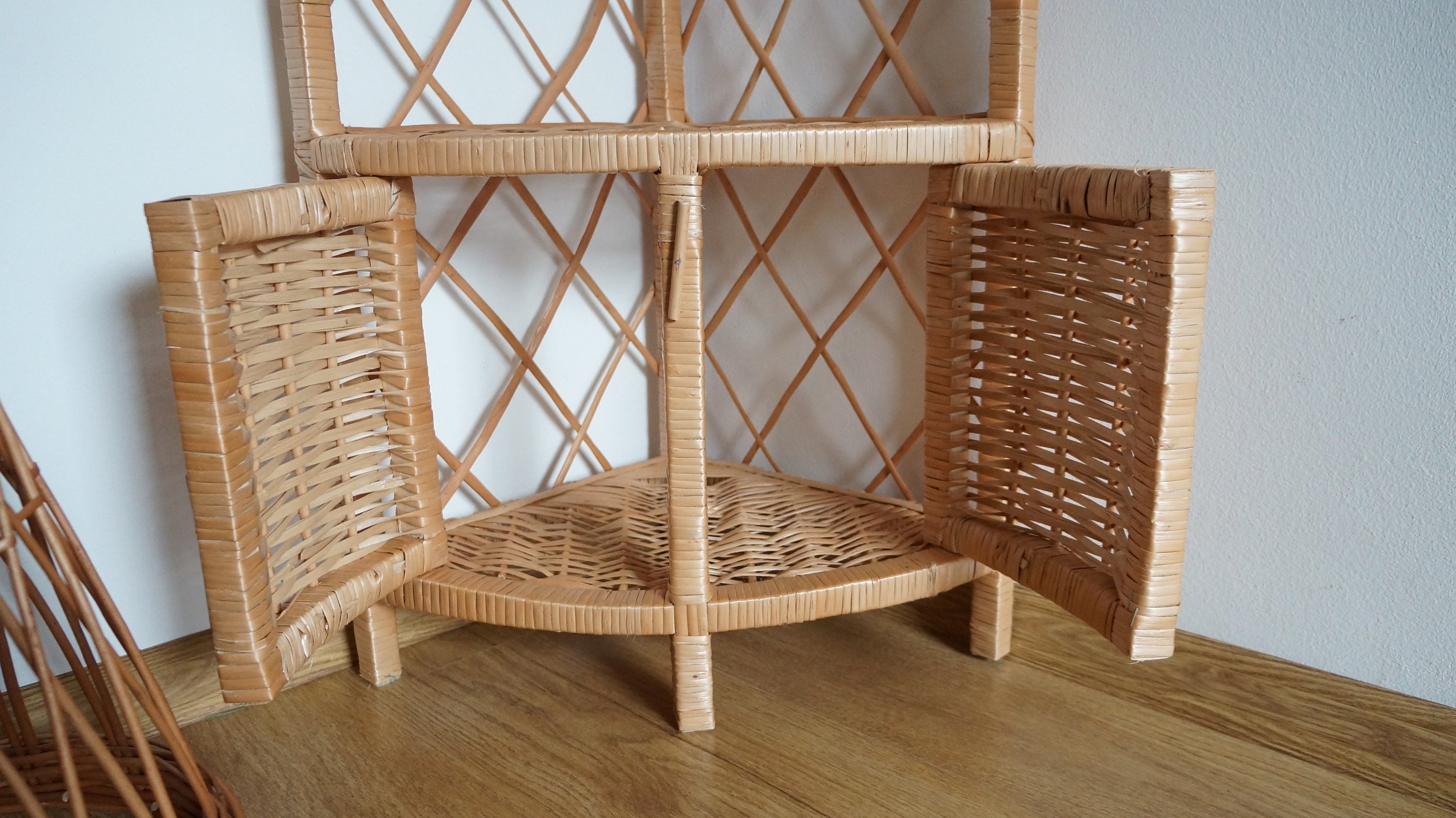 Armoire en osier coffre armoire étagère meubles rotin en osier Etsy