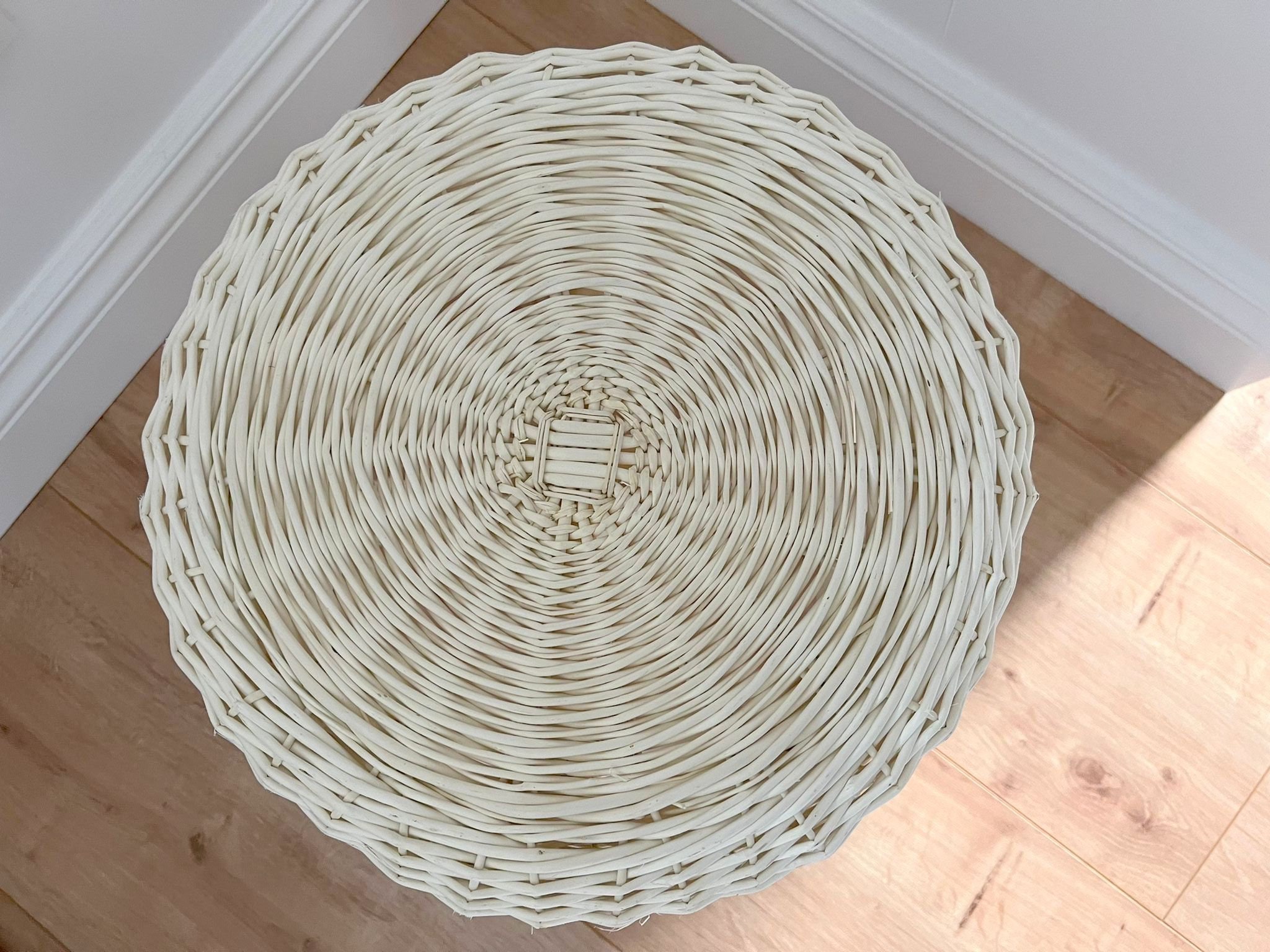 Wicker Stool Eco White Stool Chair Natural Wicker Gift for Etsy
