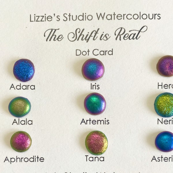 Colourshift Watercolour Dot Card / The Shift is Real Full Collection / Plastic Free Handmade Paints