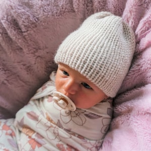 Knit Newborn Hat, Infant Beanie Girl, Newborn Baby Beanie, Newborn Winter Hat, Infant Knit Beanie, Newborn Photo Prop Boy, Baby Shower Gift