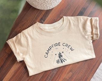 Camping Shirt for Kids, Campfire Crew, Toddler Shirt for Boys, Adventure Shirt for Kids, Camping Gift for Kids, Camp Shirt, Summer Shirt kid