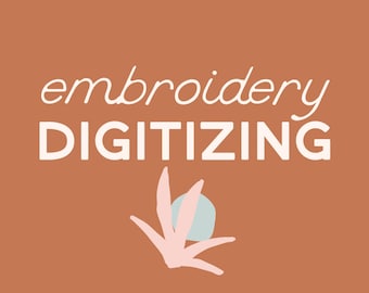 Digitizing add on for Custom Embroidery, Logo Embroidery, Personalized Embroidery Add on, Digitizing Services