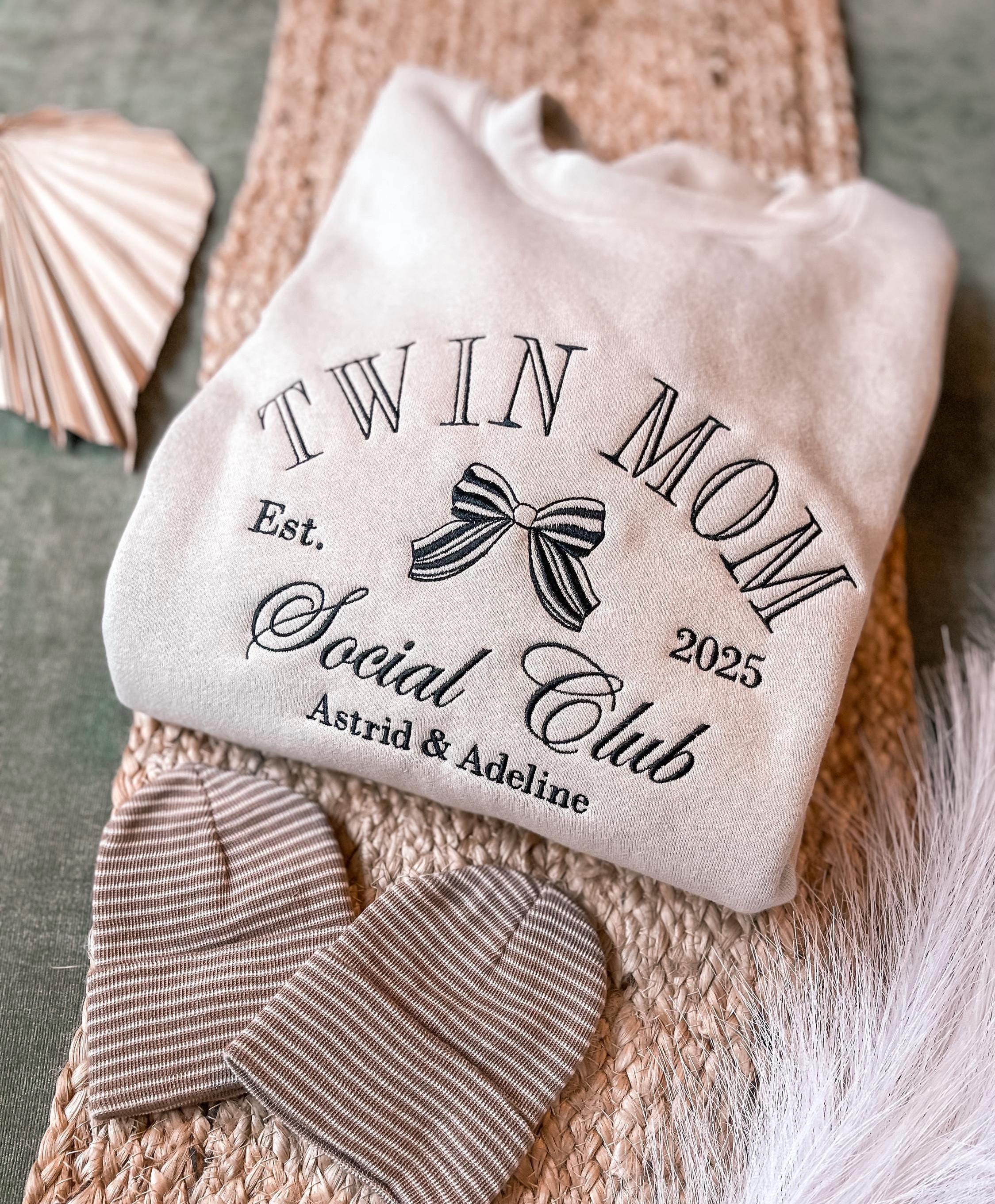 23 Best Gifts for Twin Moms: A Complete Guide 2 Twin Mom Embroidered Sweatshirt, Custom Twin Mama, Expecting Twin…
