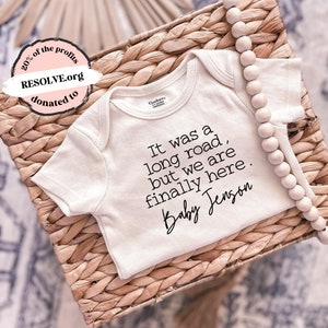 IVF Pregnancy Announcement Onesie, baby onesies personalized, Infertility Baby Shower Gift, IUI Baby, Rainbow Baby Onesie, IVF Baby Gift,