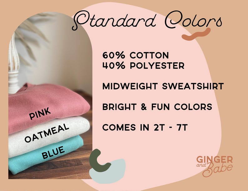 Sudadera infantil bordada personalizada, Sudadera personalizada para niño pequeño, Regalo de segundo cumpleaños para niña, Camiseta con nombre bordado, Ropa orgánica para bebé imagen 7