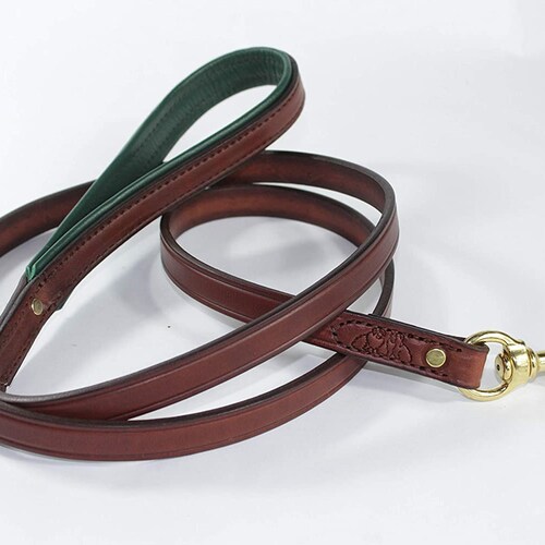Amish Dog Leash Leather Dog Lead Strong Leather Leash Etsy