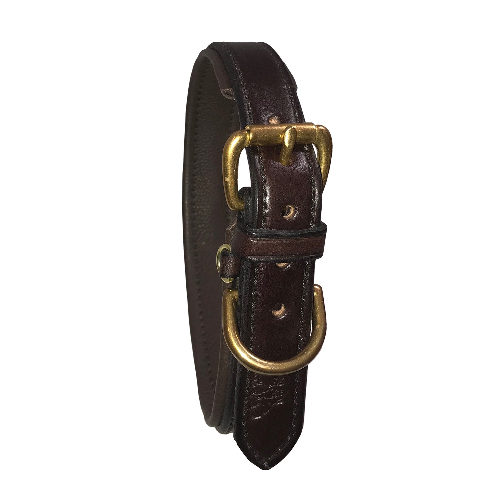 Amish leather top dog collar