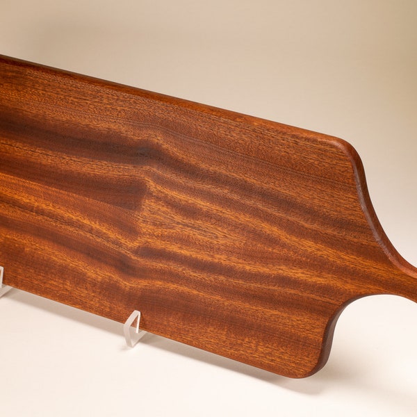 Bookmatched mahogany charcuterie board - cheese board - serving board