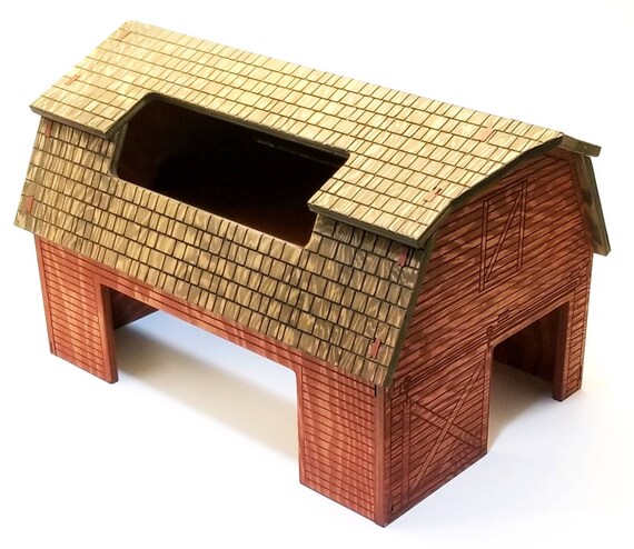 Handmade Vintage Wood Toy Barn Etsy