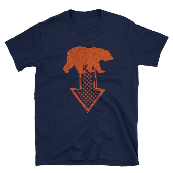 Orange Bear And Arrow Pointing Down T Shirt Orange Bear And Arrow Pointing Down T Shirt