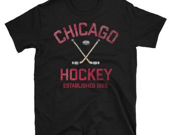 Chicago Blackhawks Hockey T-Shirt – Distressed Vintage Design