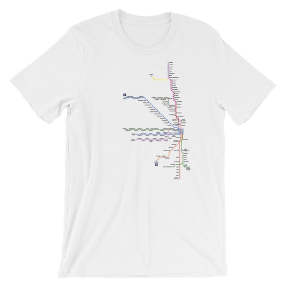 Chicago L Train Lines Shirt Chicago Illinois Souvenir Shirt Chicago L Train Lines Shirt Chicago Illinois Souvenir Shirt