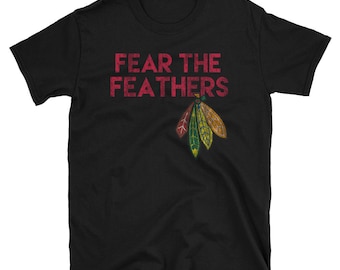 Vintage Chicago Blackhawks T-Shirt – Fear The Feathers, Distressed Unisex Tee