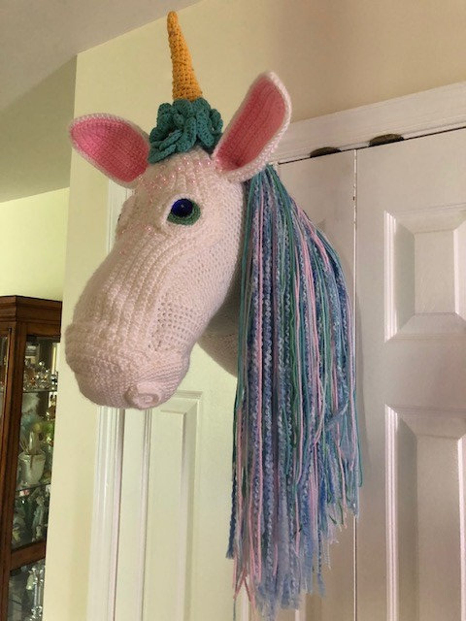 Unicorn Wall Hanging / Unicorn Wall Decor / Unicorn Head Mount Etsy
